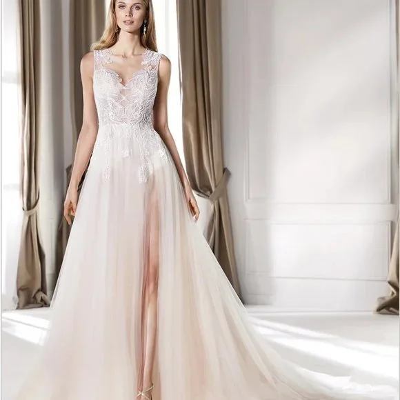 Nicole Spose | Dresses | Nicole Spose Gorgeous Boho Beaded Wedding Dress With Sexy Slit | Poshmark Nicole Spose | Dresses | Nicole Spose Gorgeous Boho Beaded Wedding Dress With Sexy Slit | Poshmark